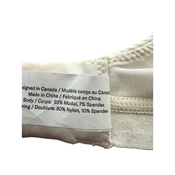 Knix Micro Modal Rib Bralette White Womens Small - Picture 4 of 6